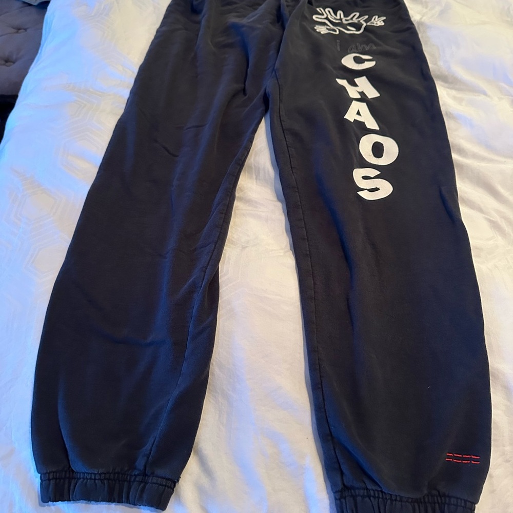 Rare Black Joggers with White Print